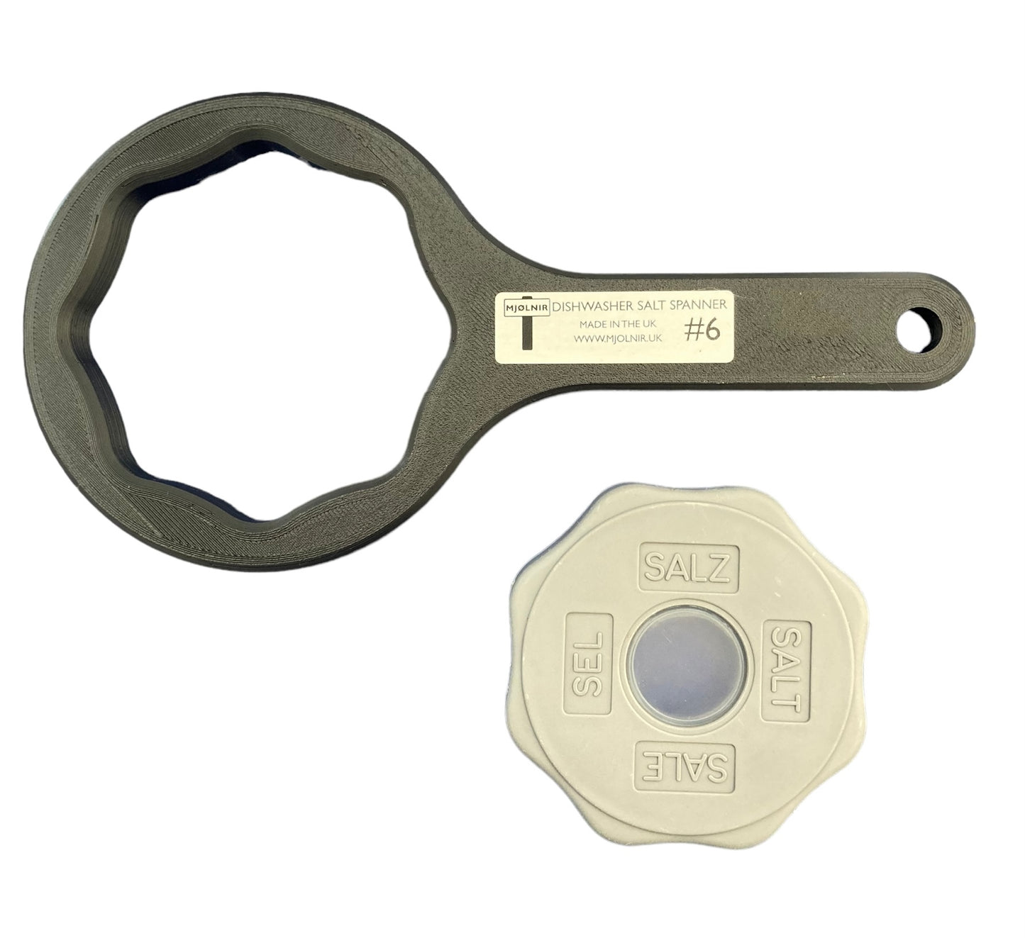 Dishwasher Salt Cap Spanner #6 (for SMEG machines) makes salt compartment cap easy to remove - even when stuck fast! 9