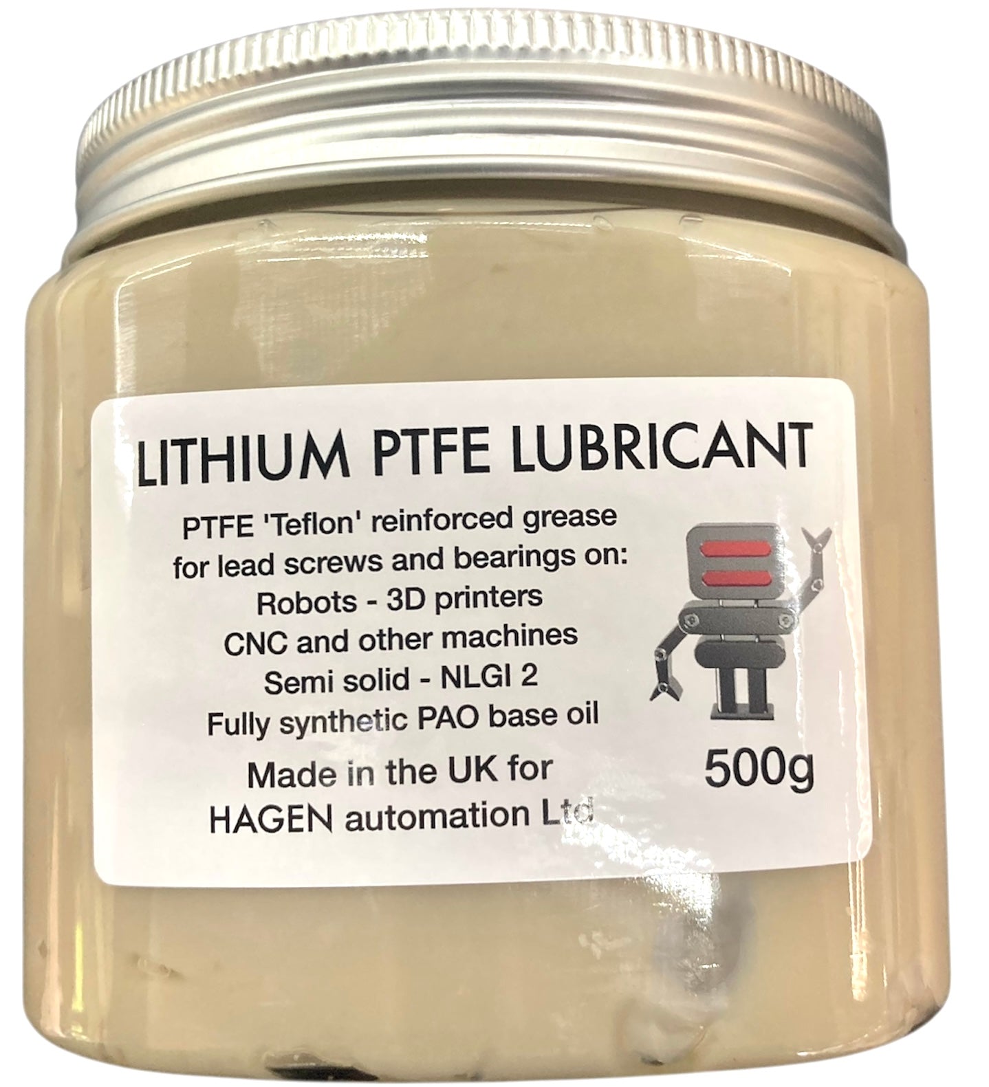 500g PTFE Lithium Grease – Premium Synthetic Grease for 3D Printers, Robots & Precision Machinery