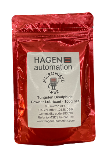100g 0.6 micron APS Micronised WS2 - Tungsten Disulphide - ultra performance powder lubricant
