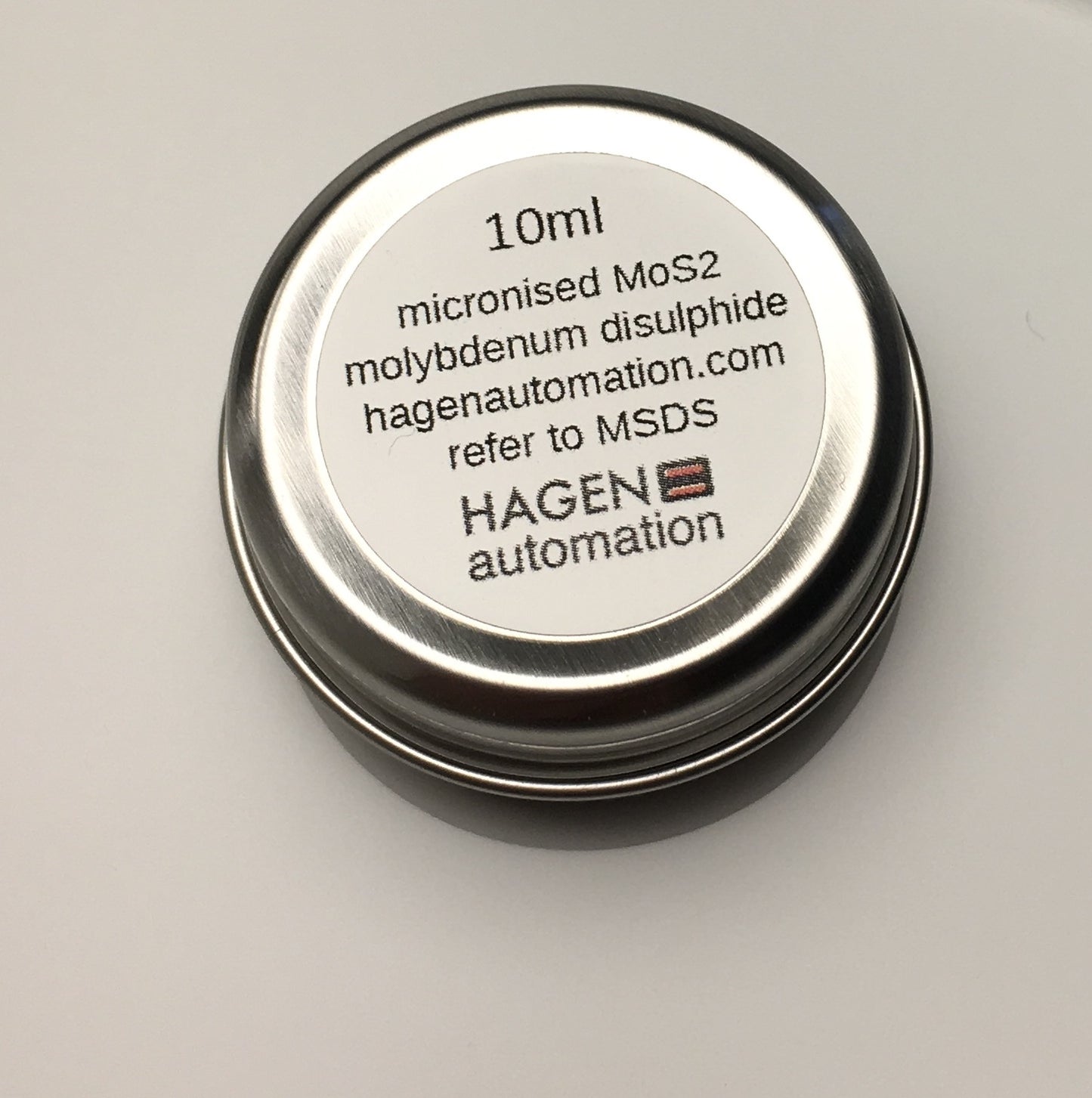 Four Powder Lubricant tins WS2 x 10ml , MoS2 x 10ml , hBN x 10ml and PTFE x 10ml