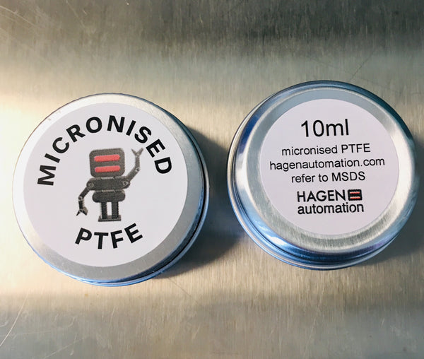 Four Powder Lubricant tins WS2 x 10ml , MoS2 x 10ml , hBN x 10ml and PTFE x 10ml