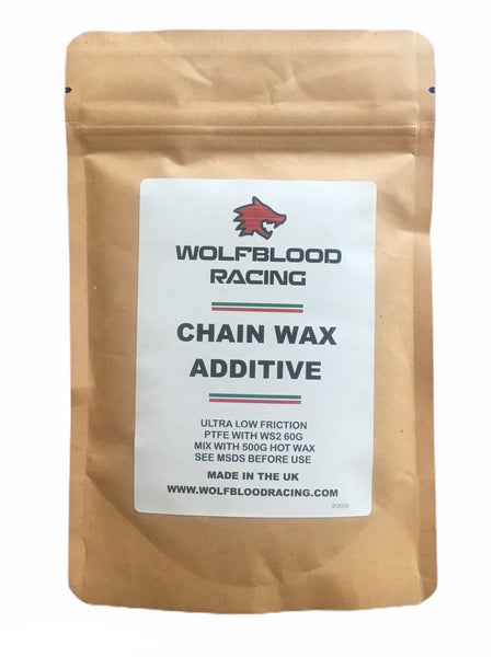 WBR PTFE and WS2 Tungsten Disulphide, our best Cycle Chain Wax additive
