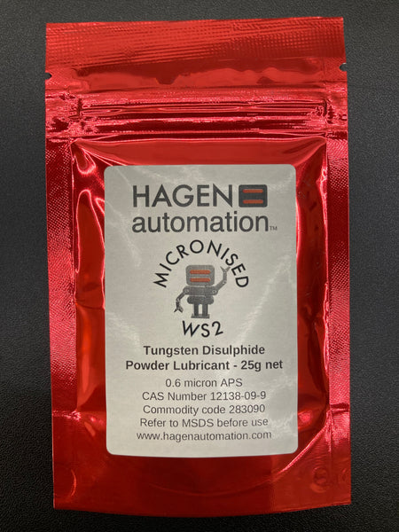 25g 0.6 micron APS Micronised WS2 - Tungsten Disulphide - ultra performance powder lubricant