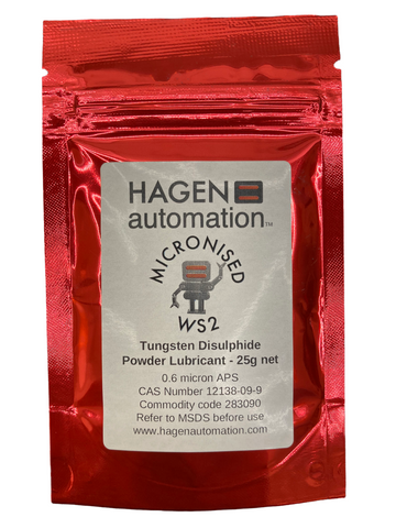 25g 0.6 micron APS Micronised WS2 - Tungsten Disulphide - ultra performance powder lubricant