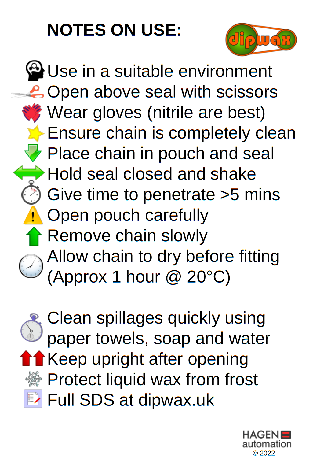 dipwax - cold dip cycle chain wax 250ml